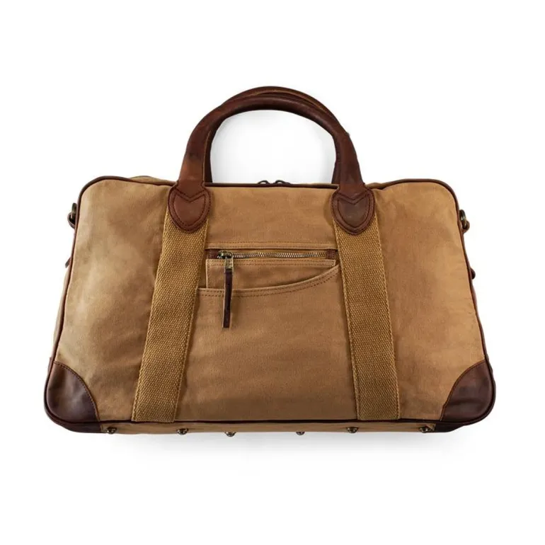 Men &SONS Leather Goods>Getaway Bag Tan