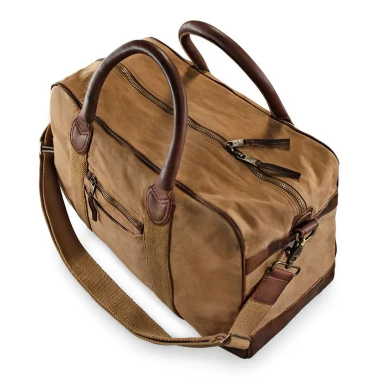 Men &SONS Leather Goods>Getaway Bag Tan