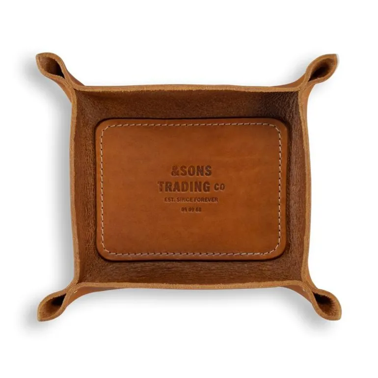 Men &SONS Leather Goods>Leather Tray Tan