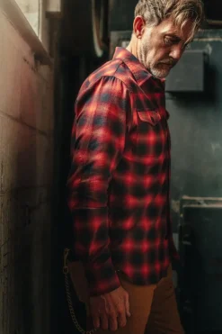 Men &SONS Tops>Logger Shirt Red