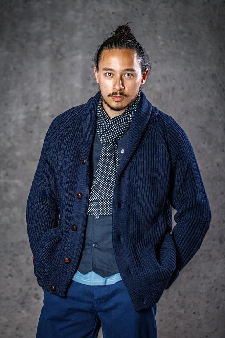 Men &SONS Scarves>Midnight Black Dot Scarf