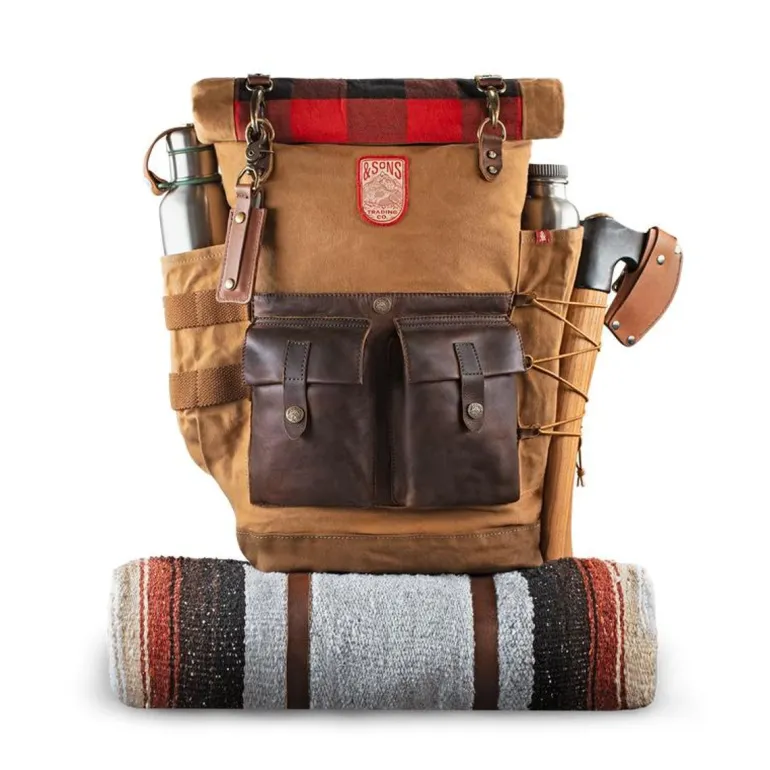 Men &SONS Leather Goods>Nordic Rucksack Tan
