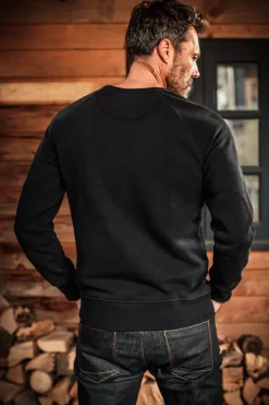 Men &SONS Jackets & Coats>Panther Pioneers Sweatshirt Black