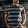Men &SONS Tops>Papillon T-Shirt Grey Stripe