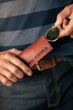 Men &SONS Leather Goods>Pouch Glasses Case Brown