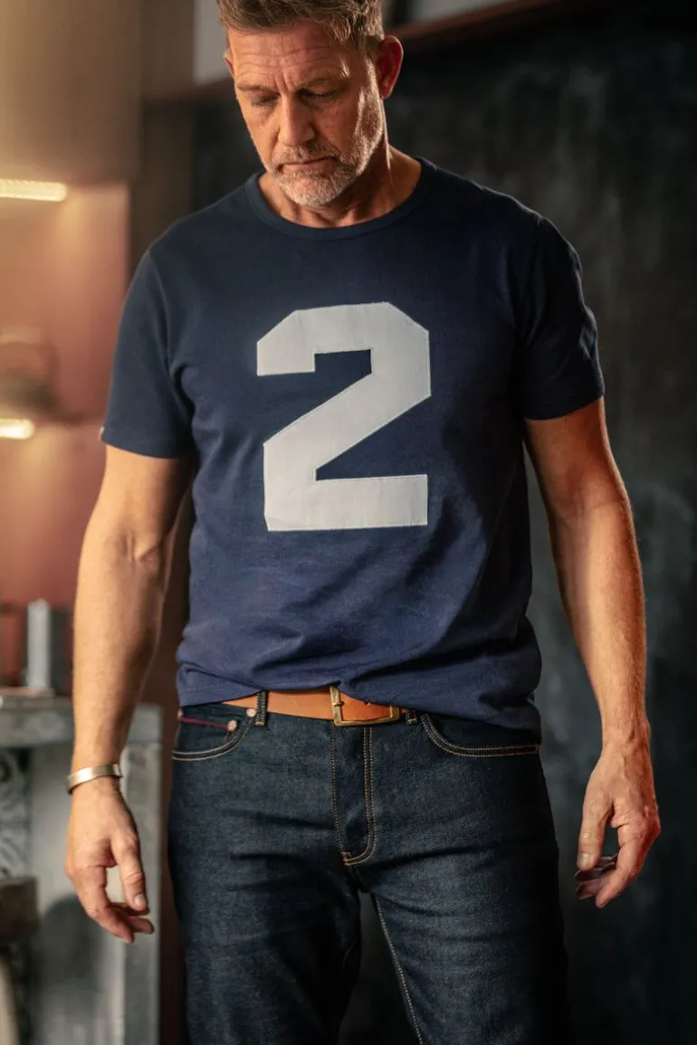 Men &SONS Tops>Racing 2 T-Shirt Navy