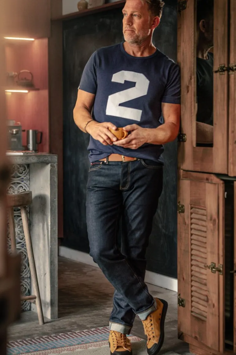 Men &SONS Tops>Racing 2 T-Shirt Navy