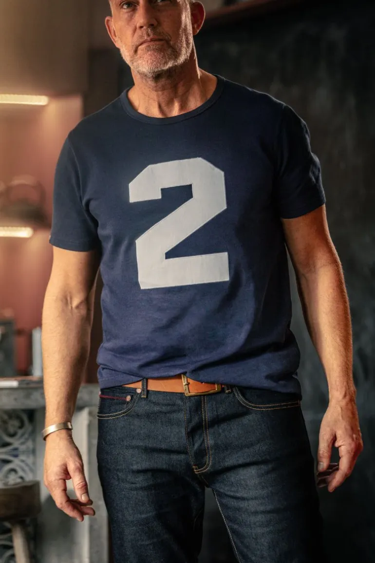 Men &SONS Tops>Racing 2 T-Shirt Navy