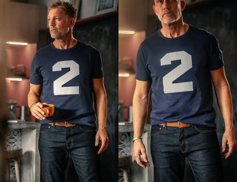 Men &SONS Tops>Racing 2 T-Shirt Navy