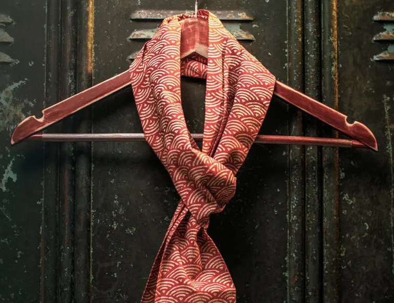 Men &SONS Scarves>Red Waves Scarf