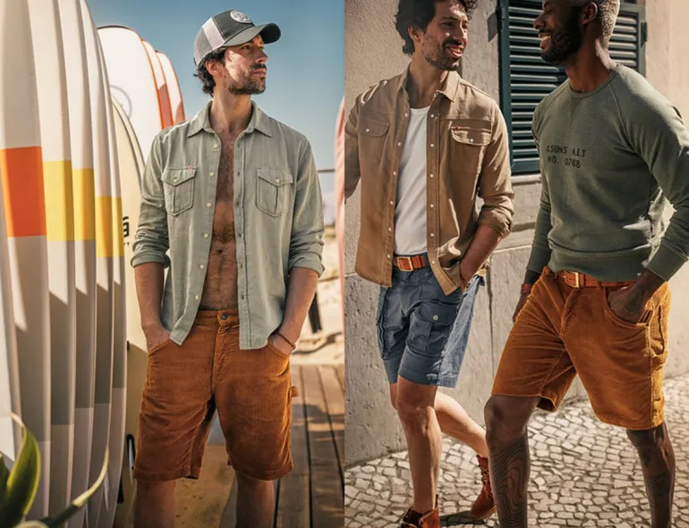 Men &SONS Bottoms & Shorts>San Diego Shorts Tan