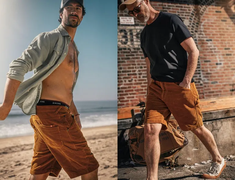 Men &SONS Bottoms & Shorts>San Diego Shorts Tan