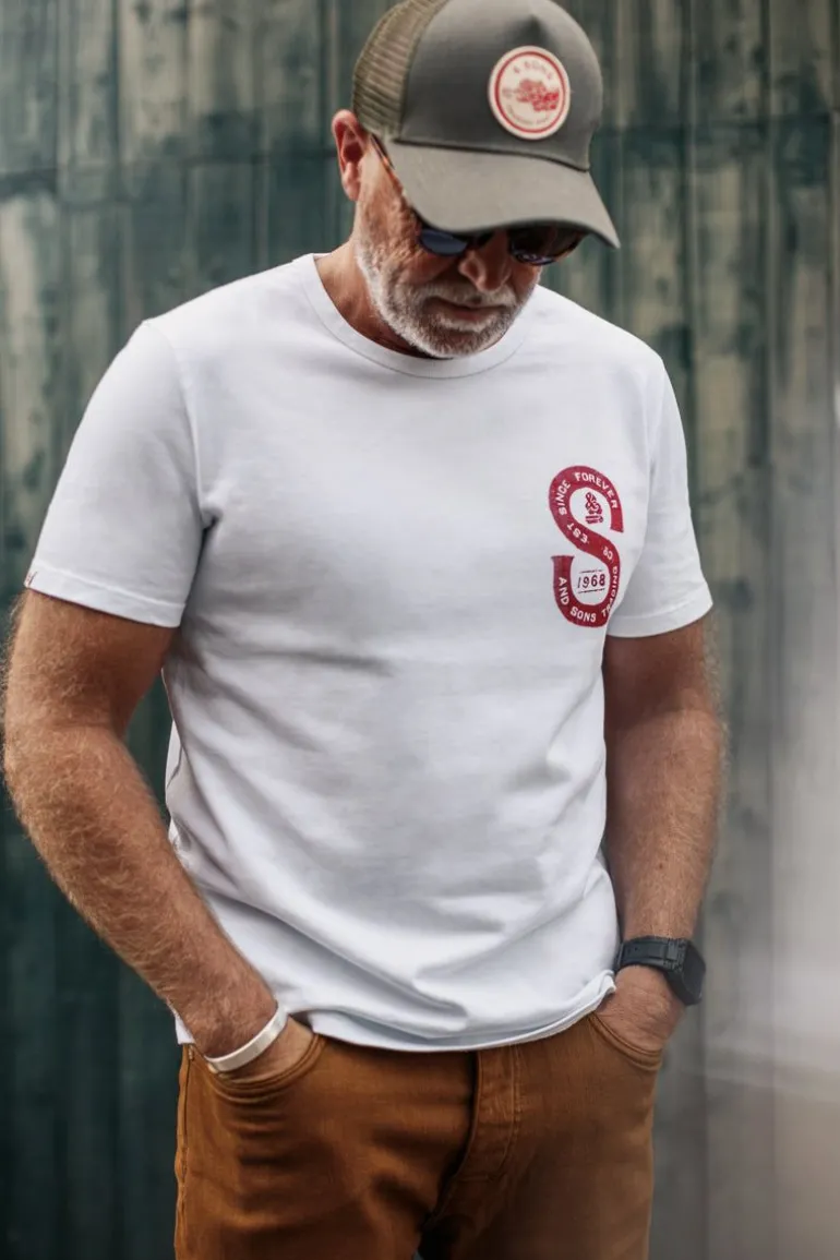 Men &SONS Tops>Sigma T-Shirt White