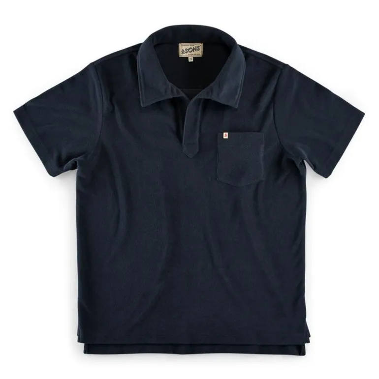 Men &SONS Tops>Solar Polo Navy