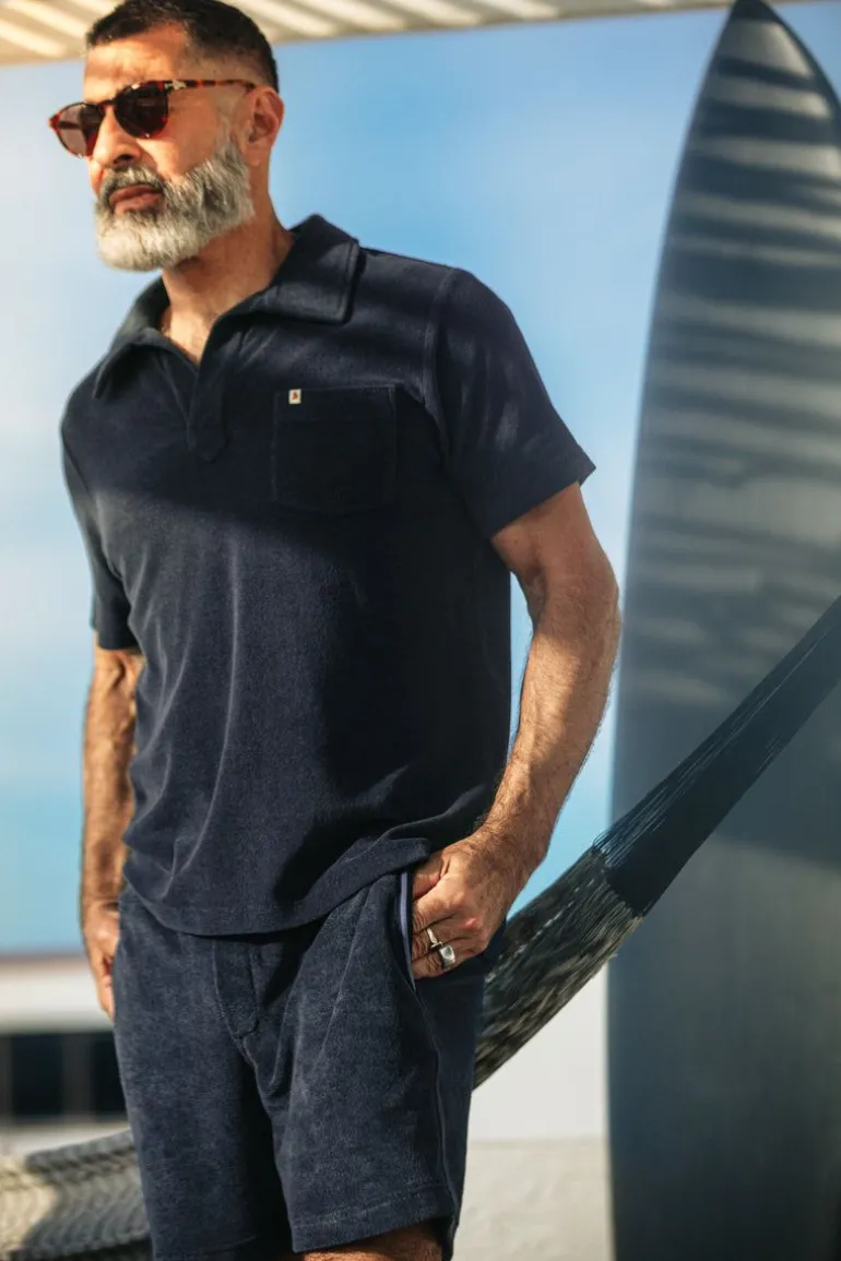 Men &SONS Tops>Solar Polo Navy