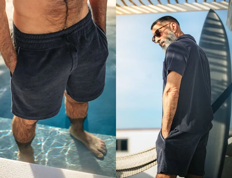 Men &SONS Bottoms & Shorts>Solar Shorts Navy