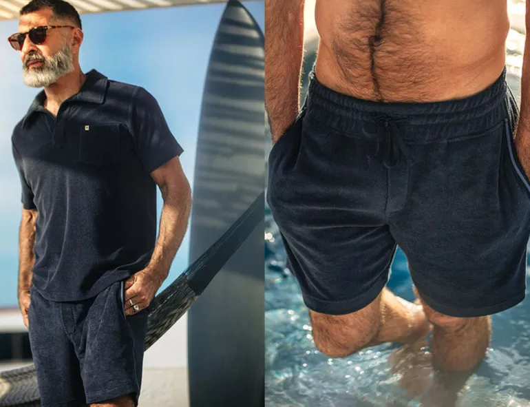 Men &SONS Bottoms & Shorts>Solar Shorts Navy