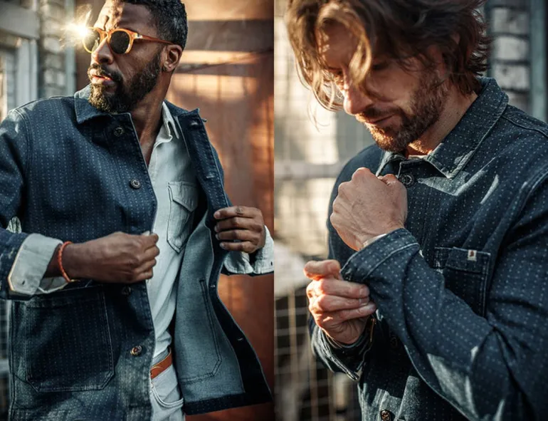 Men &SONS Jackets & Coats>Stockton Jacket Indigo