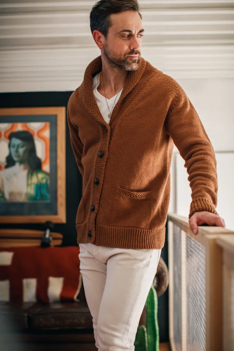 Men &SONS Jackets & Coats>Turner Cardigan Rust