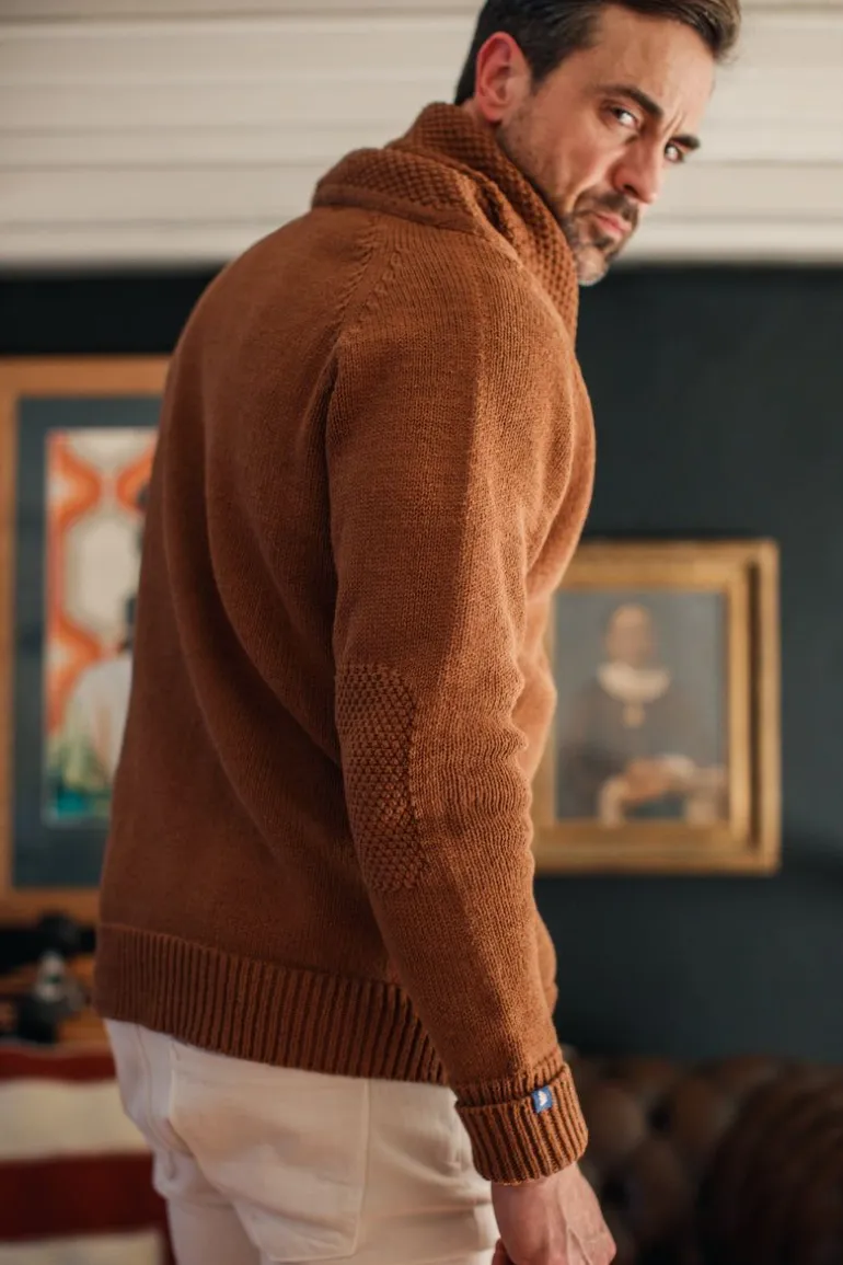 Men &SONS Jackets & Coats>Turner Cardigan Rust