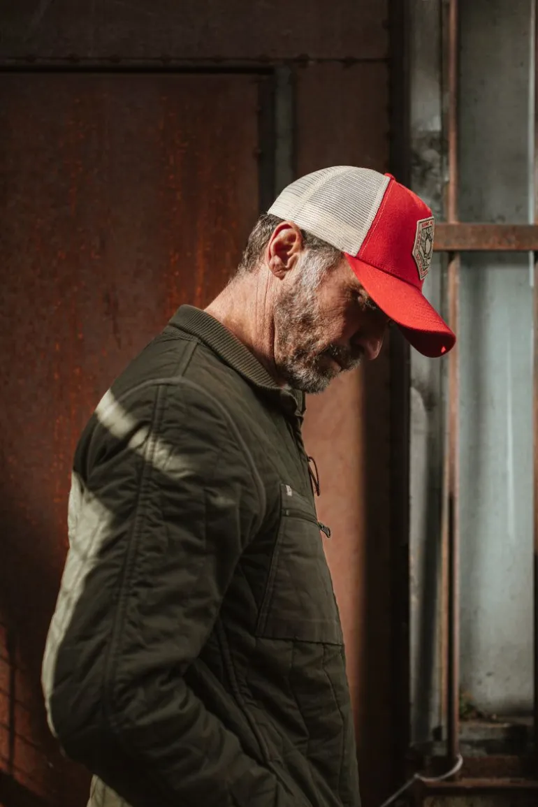 Men &SONS Headwear>Union Trucker Cap Vintage Red