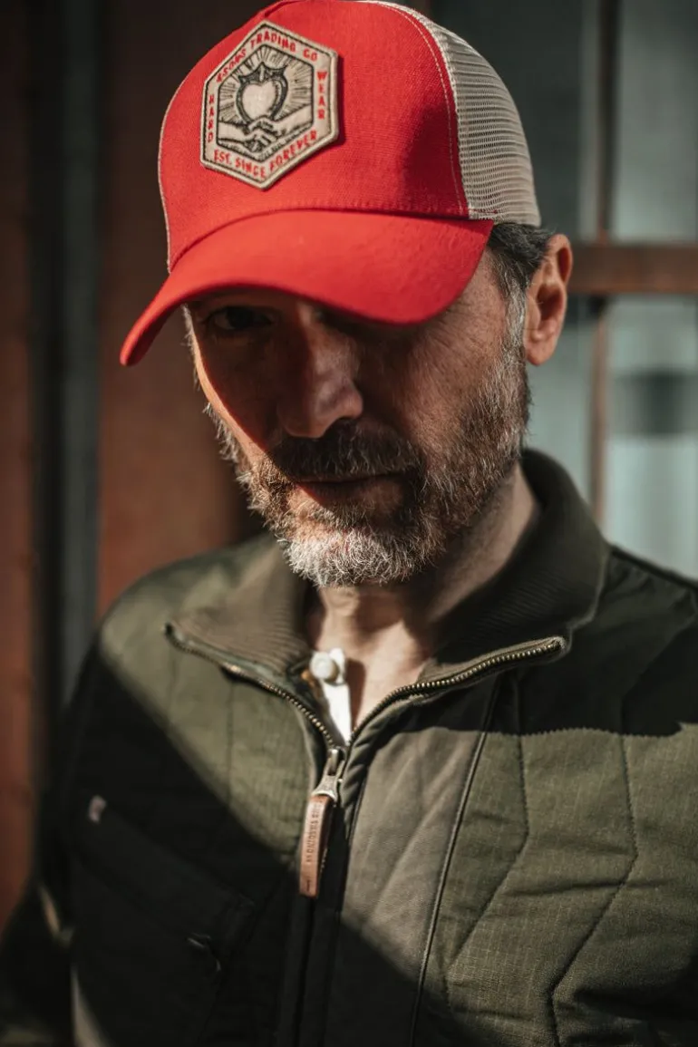Men &SONS Headwear>Union Trucker Cap Vintage Red