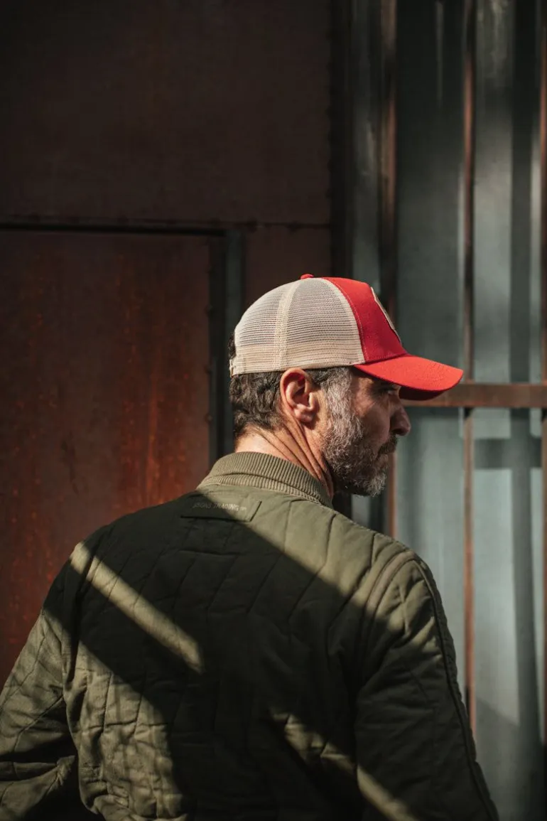 Men &SONS Headwear>Union Trucker Cap Vintage Red