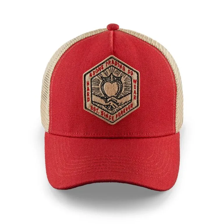 Men &SONS Headwear>Union Trucker Cap Vintage Red