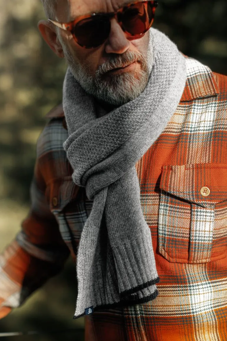 Men &SONS Scarves>Vale Scarf Grey