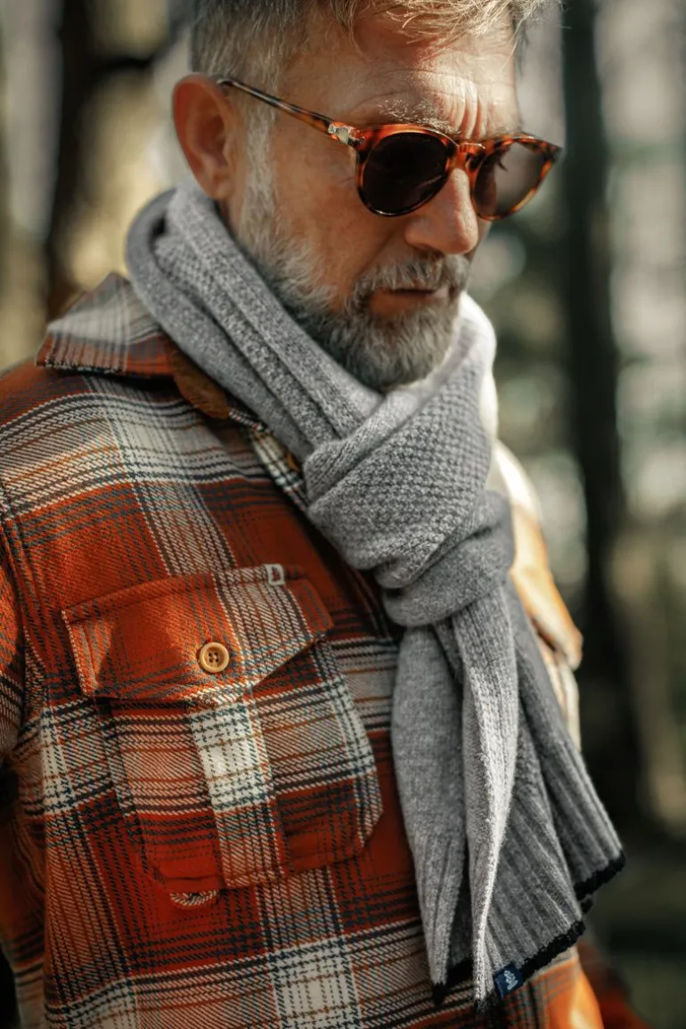 Men &SONS Scarves>Vale Scarf Grey
