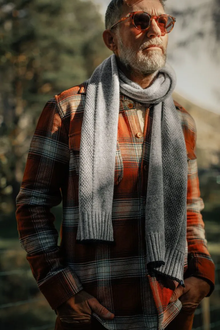 Men &SONS Scarves>Vale Scarf Grey