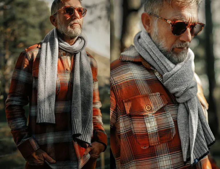Men &SONS Scarves>Vale Scarf Grey