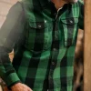Men &SONS Jackets & Coats>Yukon Flannel Field Shirt Green