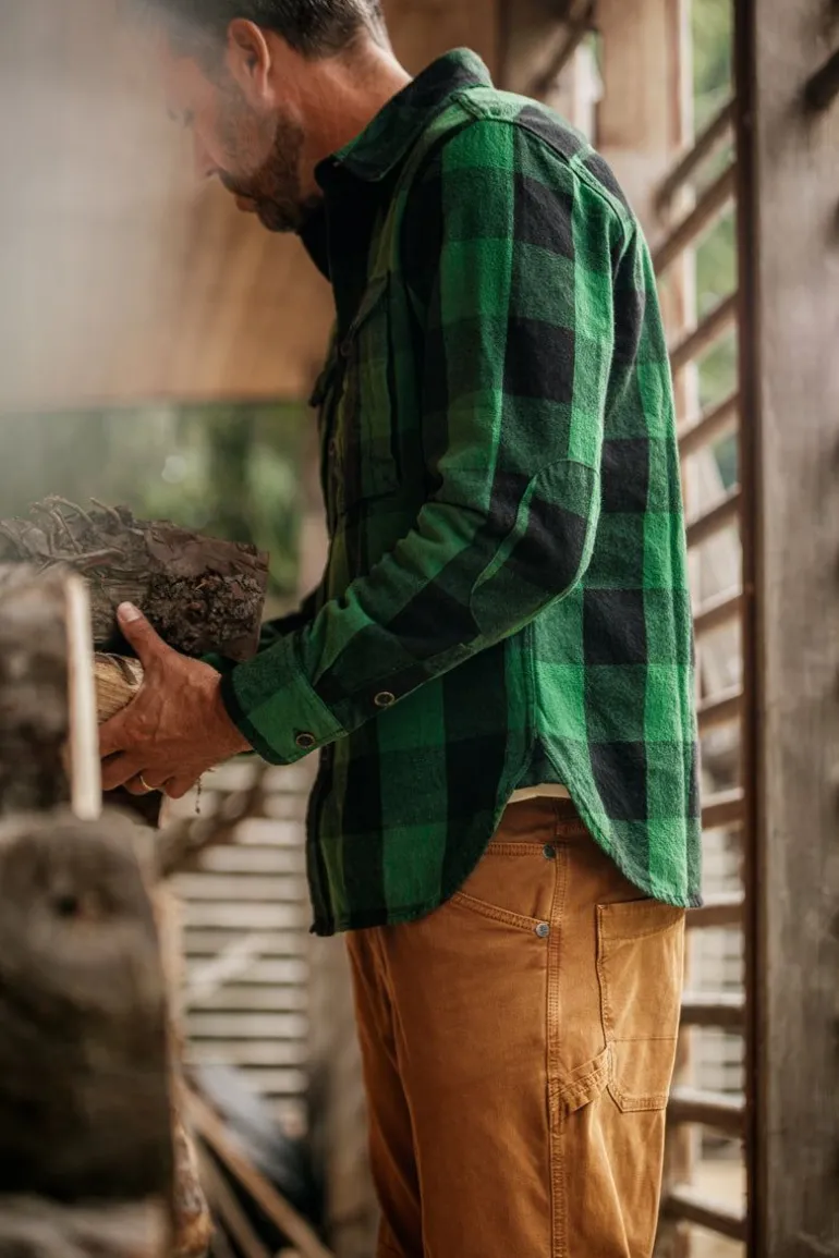 Men &SONS Jackets & Coats>Yukon Flannel Field Shirt Green