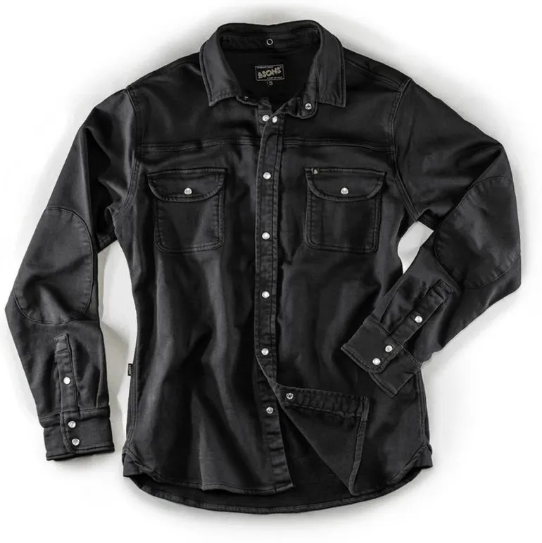 Men &SONS Tops>Sunday Shirt Black