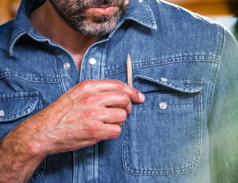 Men &SONS Tops>Sunday Shirt Light Denim