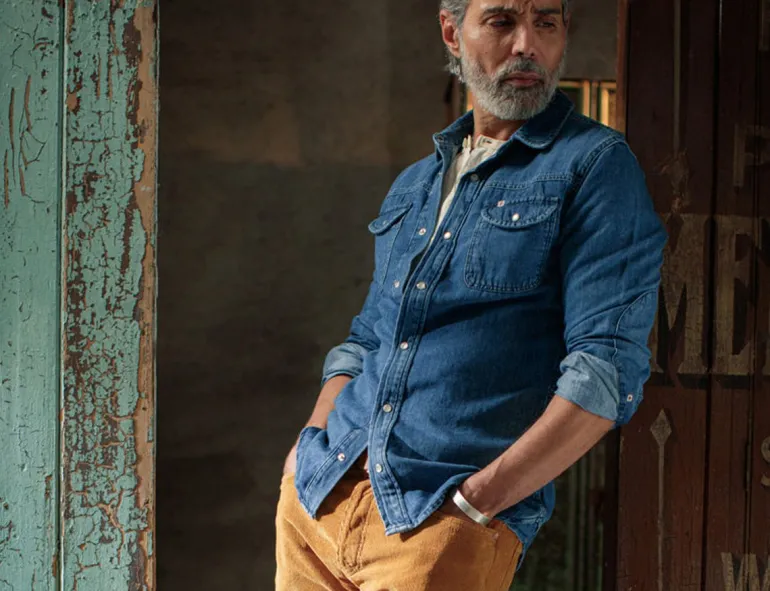 Men &SONS Tops>Sunday Shirt Light Denim