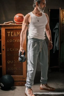 Men &SONS Bottoms & Shorts>Track And Field Tracksuit Bottoms Grey