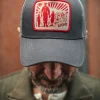 Men &SONS Headwear>Trucker Badge Cap Grey