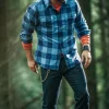 Men &SONS Jackets & Coats>Yukon Flannel Field Shirt Blue